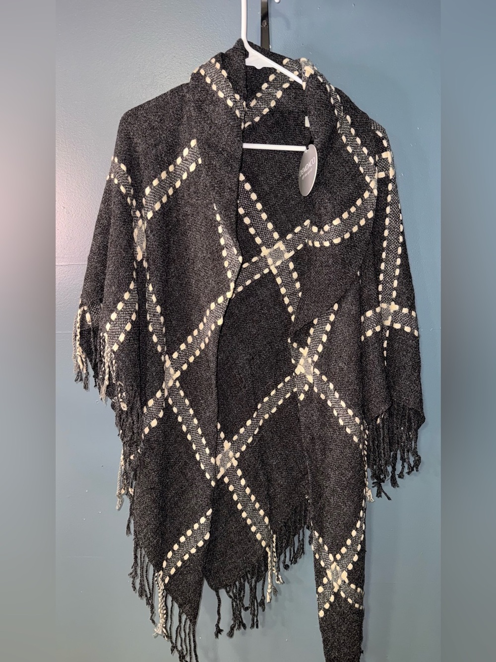 Demdaco Black and Cream Knit Cardigan with Tag
